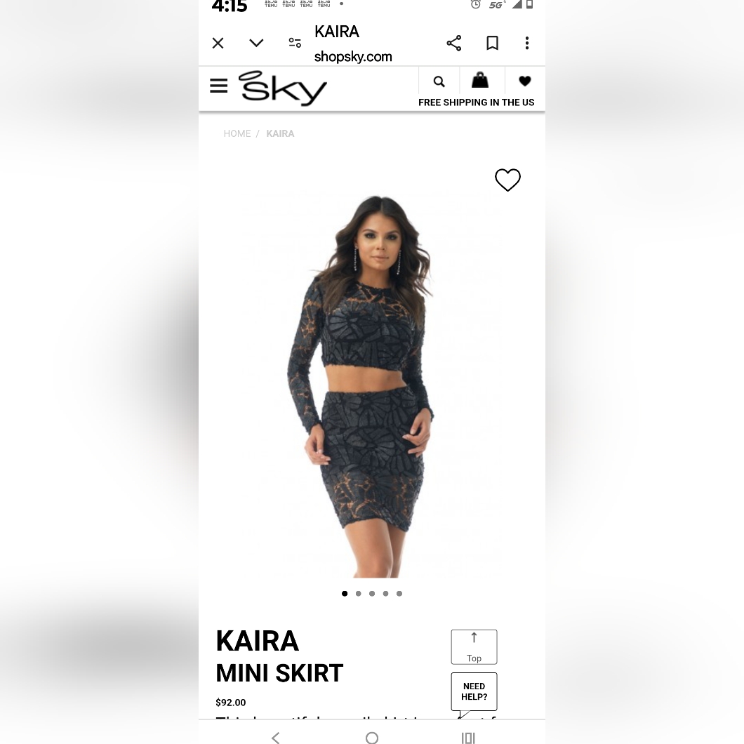 Sky Halo Black Sequin Mini Skirt Size Extra Small